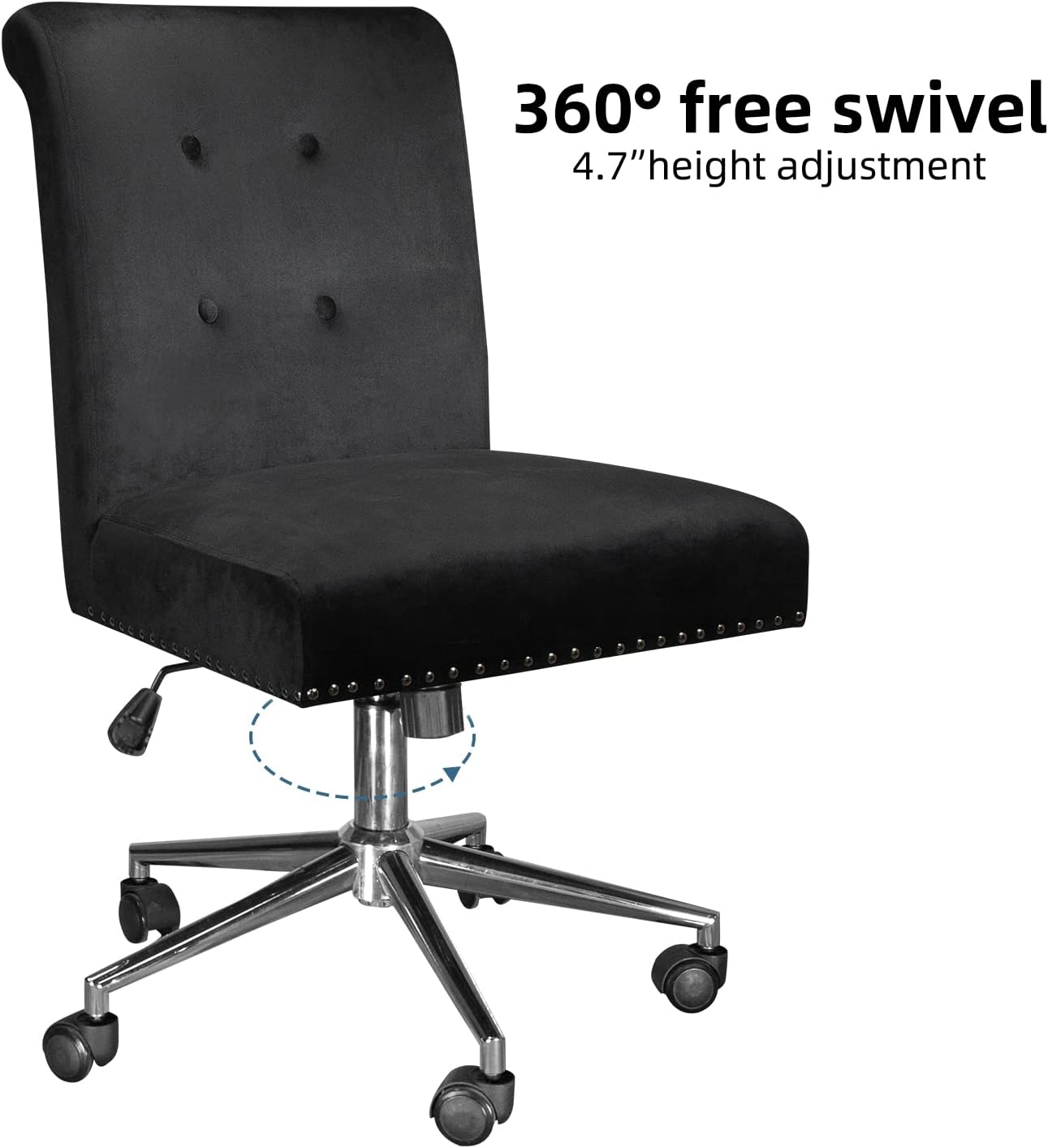 Buy Toszn Velvet Office Task Chair, Vanity Accent Chair, Computer Home Office Desk Chairs with