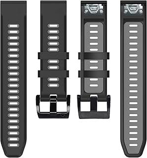 26 22MM Watchband Strap for Garmin Fenix 5 5X Plus 3 3 HR Fenix 6X 6 6S S60 MK1 Watch Quick Release Silicone Easyfit Wrist Band (Color : E, Size : 26mm Descent Mk1)