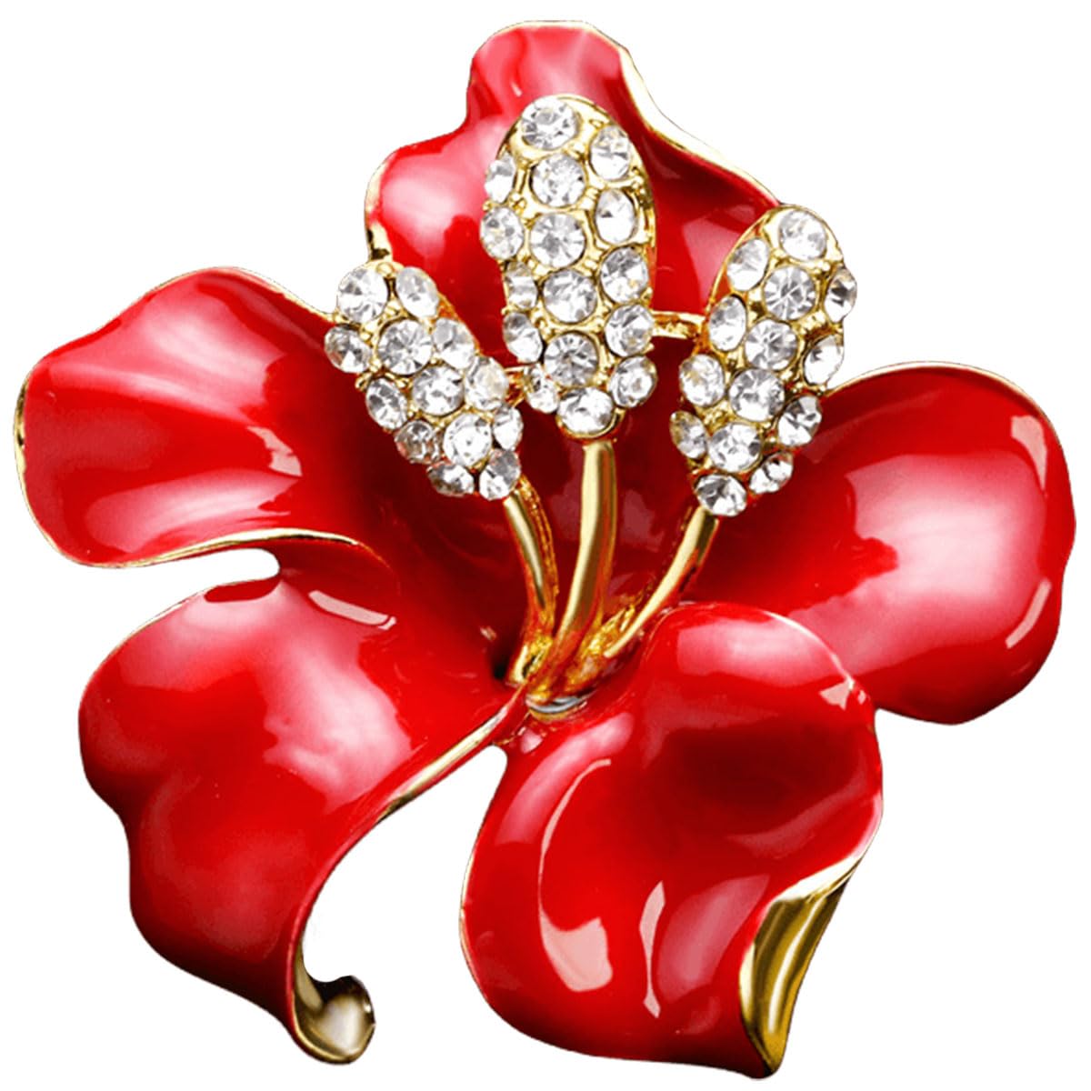 FAIRYGATE Rhinestone Brooch Clothing Jewellery Accessories Fashion Elegant Shiny Crystal Teardrop Brooches Wreath Pendent Lapel Pin，B36 — view 55