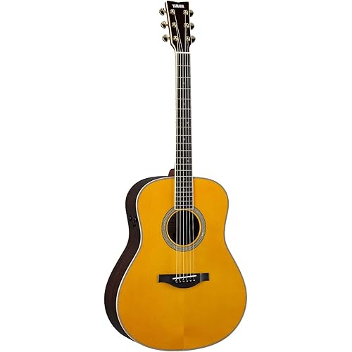 Yamaha L-Series Transacoustic Guitar with Hard Gig Bag - Dreadnought, Vintage Tint