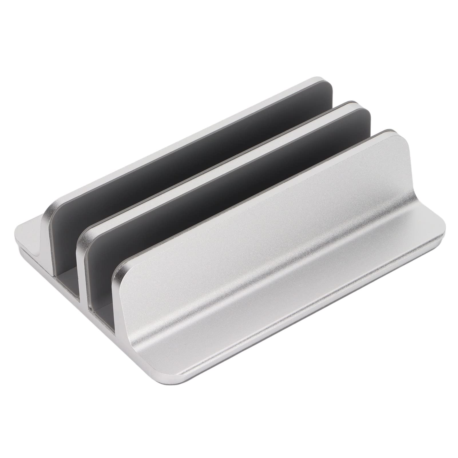 Supporto per laptop verticale 2 slot in alluminio supporto per laptop regolabile per tablet desktop per ufficio