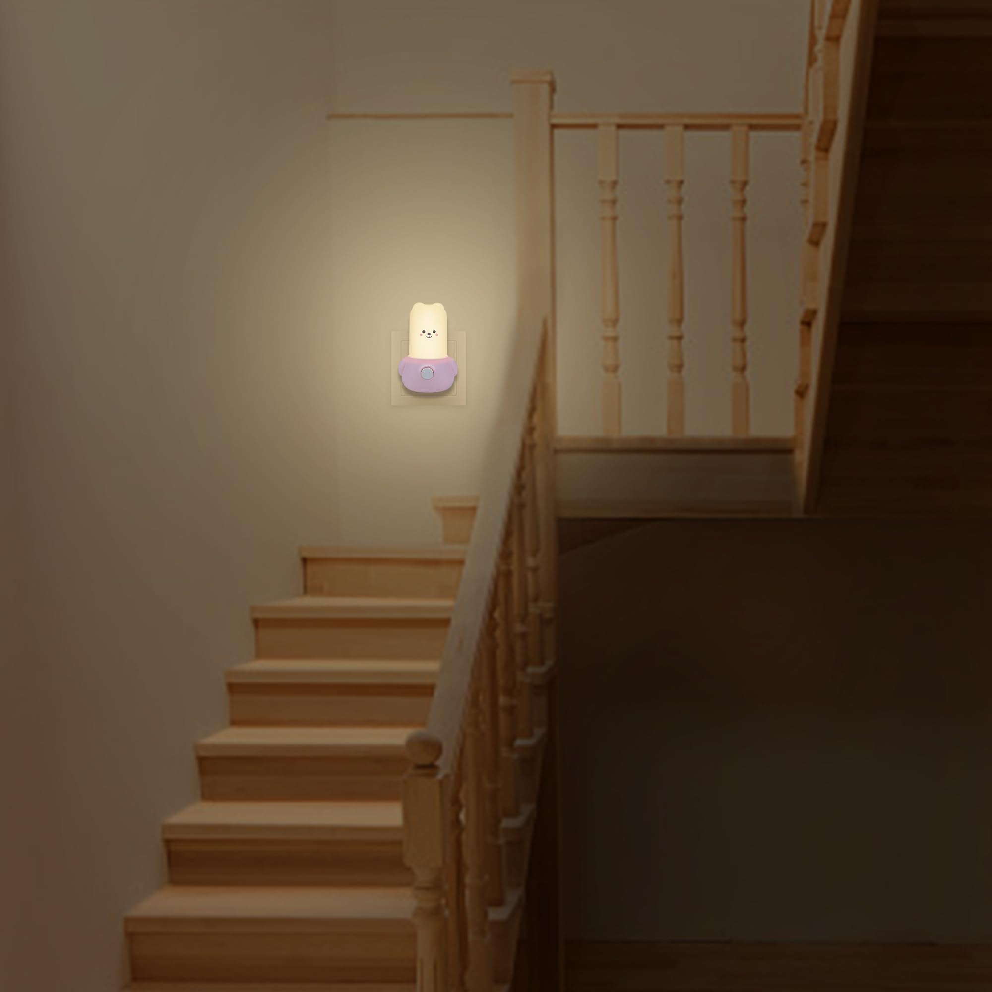 Wetry Luz Quitamiedos Bebe Enchufe Lampara Noche con Interruptor Decoración Habitación Recien Nacido Niños Regalo Bebe Niña 1 Año Cumpleaños