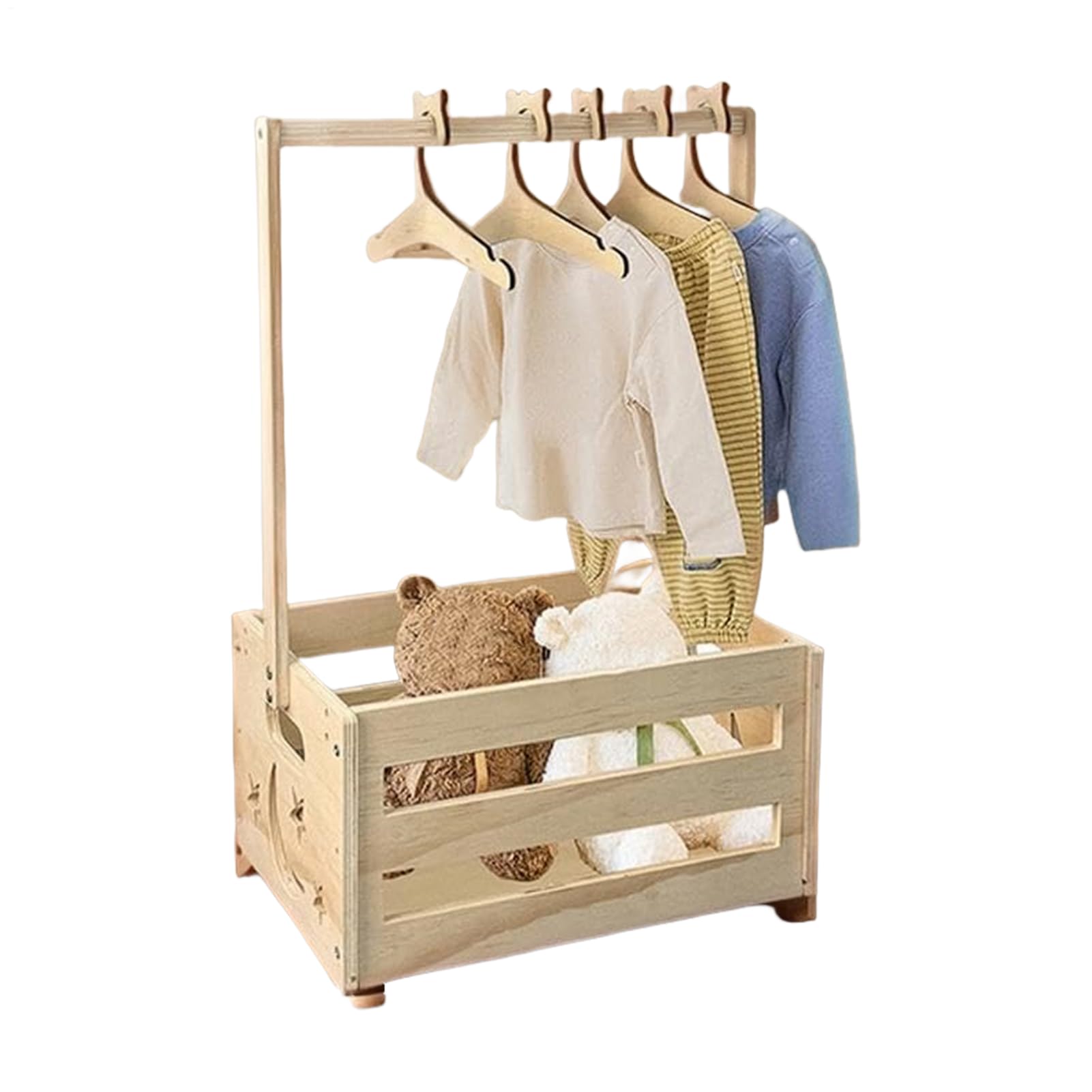 Baby Shower Crate with Hangers - Baby Basket - Nursery Storage for Home Living Room Bedroom Party Gender Reveal Celebration Family Gathering