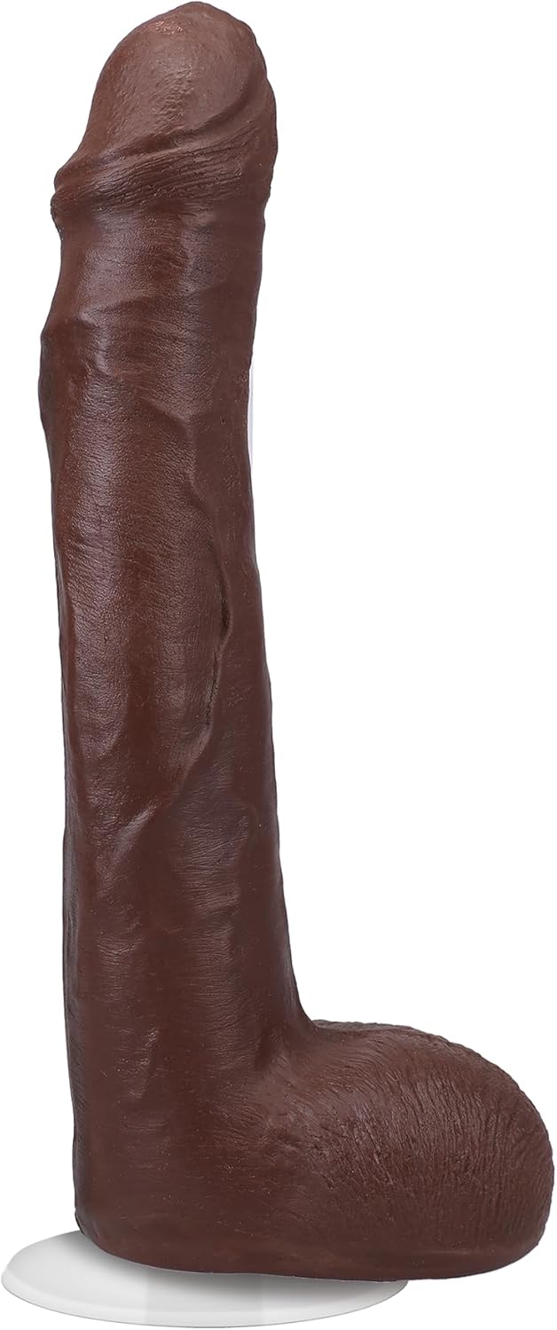 Doc Johnson Signature Series - Anton Harden - 12 Inch Realistic ULTRASKYN Dildo with Removable Vac-U-Lock Suction Cup - F-Machine & Harness Compatible - for Adults Only, Chocolate