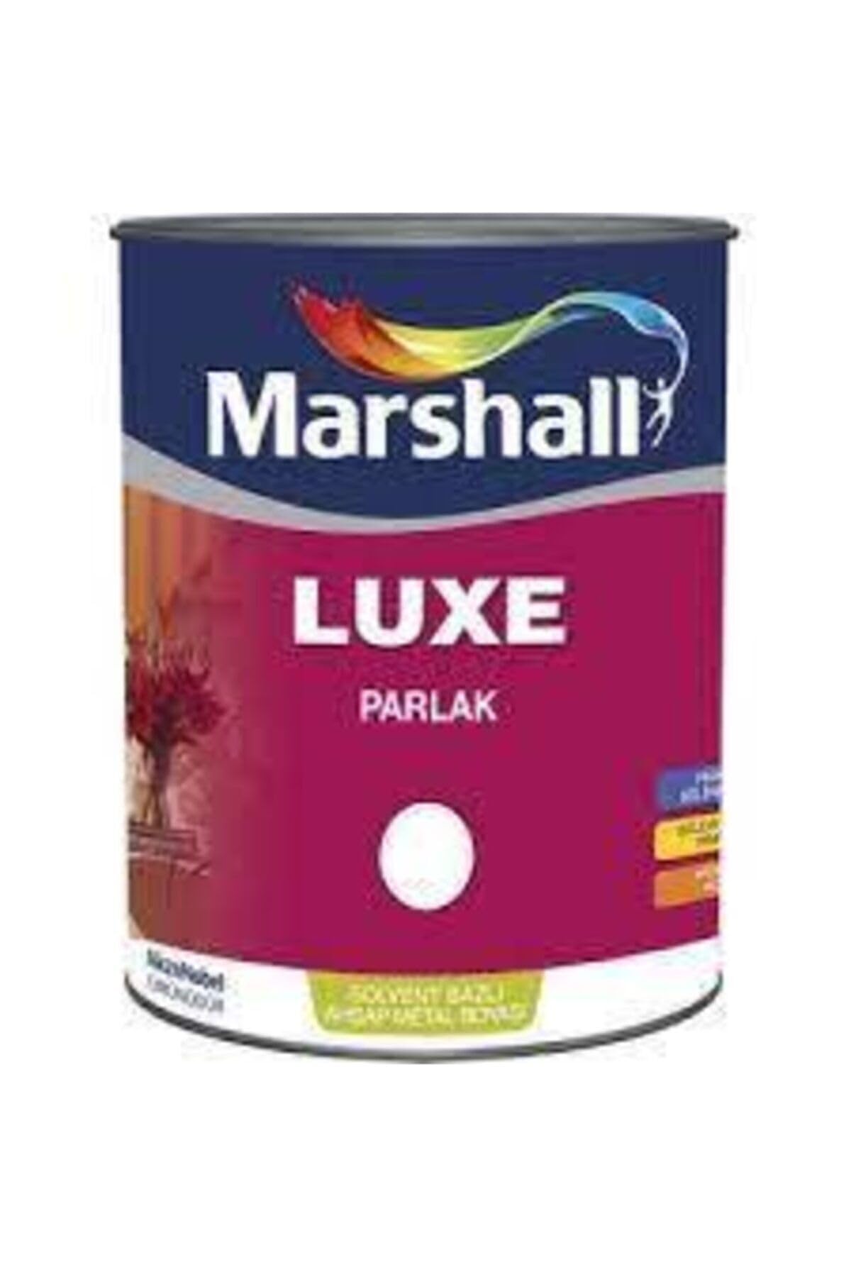 Marshall Lüx Sentetik Parlak Yağlı Boya 0,75 Lt Beyaz,Metalik