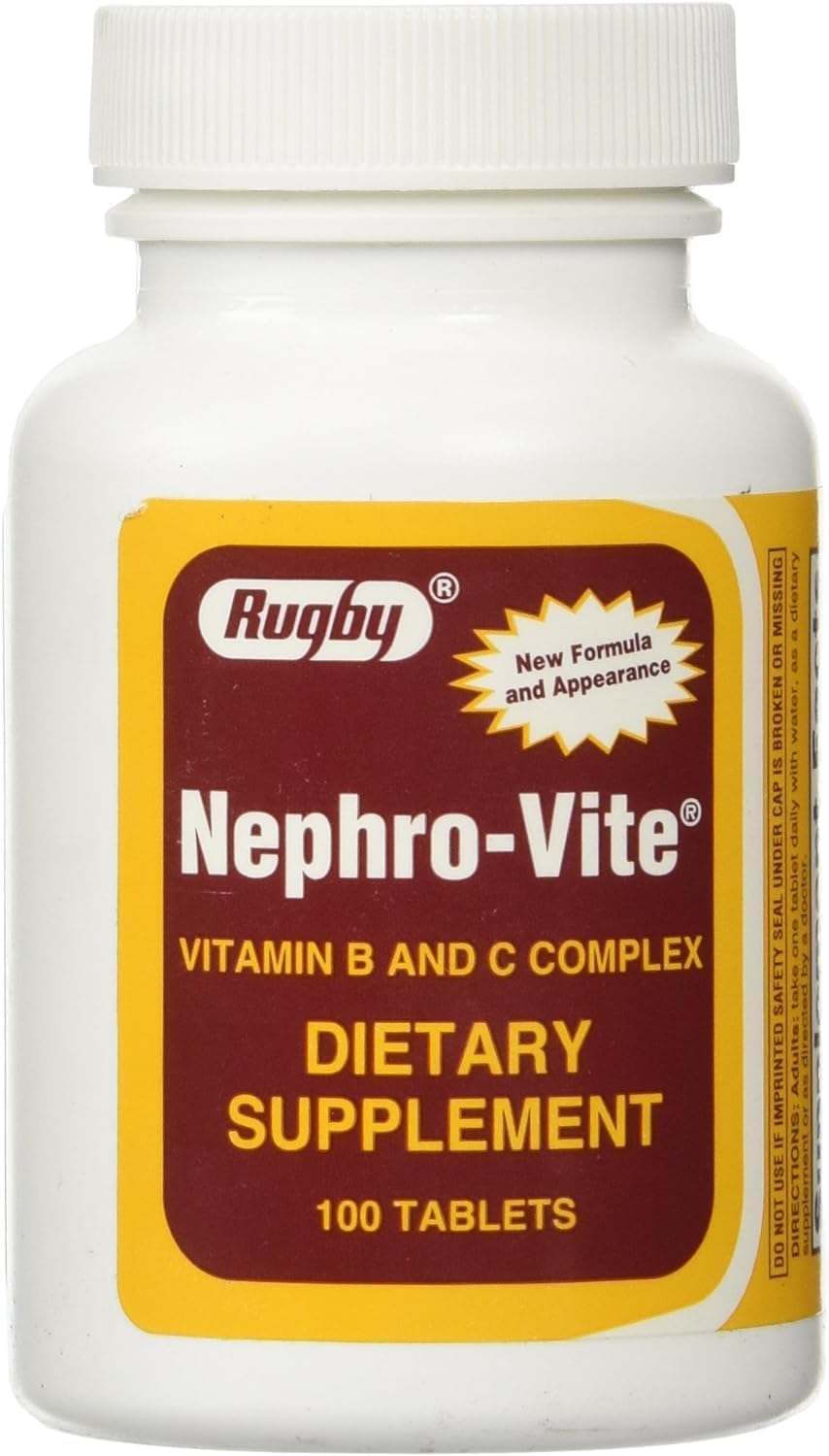 Nephro-Vite Supplement B & C Complex 0.8 mg Bottle of 100 Tablets