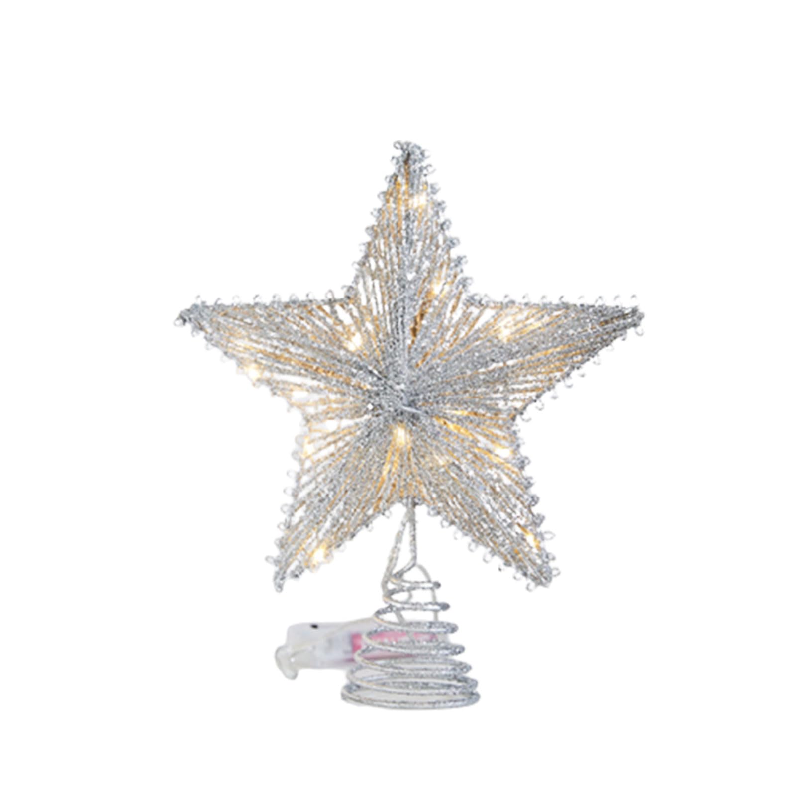 Elnwnnkc Christmas Tree Charm with This Five Pointed Star Toppers Decor, for Decorating Homes Festive Atmosphere Enhancer