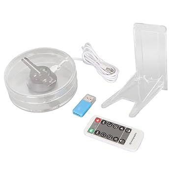 3D ホログラム+保護カバーセットプロジェクター ポータブル Amazon | ポータブル 3D ホログラム ファン、16G WiFi 3D