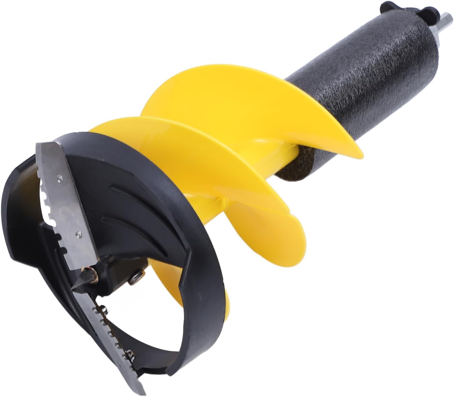 Ice Auger, 8in Augers for Ice Fishing, Ice Fishing Auger, Electric Ice Auger Kit with Positioner for Fishing Emergency, Yellow
