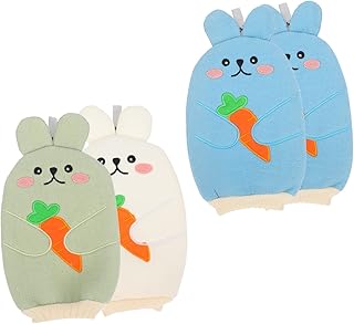 Alipis 4 Pçs Luvas De Banho Luvas De Banho Toalhas De Limpeza Toalhas Infantis Luvas De Lavagem Corporal Ferramenta De Lavagem De Banho Luvas Esfoliantes Luva Esfoliante Toalha De Banho