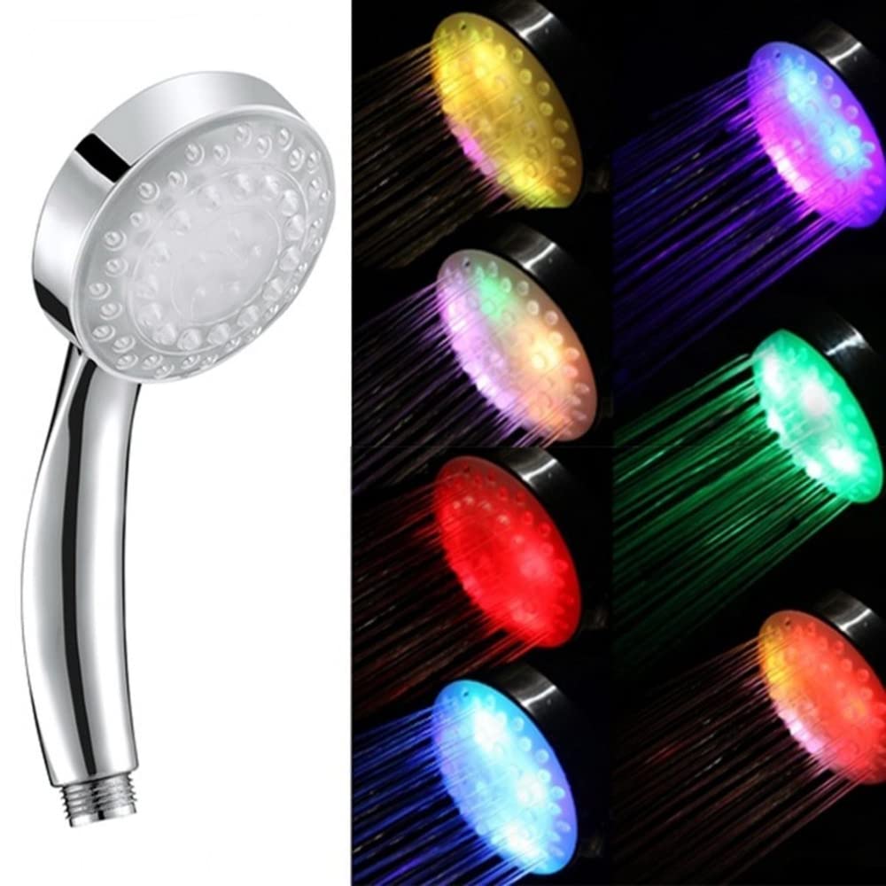 Shower Head قاد رأس دش التحكم في درجة الحرارة الرقمية 3 وضع رش دش بخاخ توفير المياه تصفية تصفية مع قاد دش خفيف حفظ. Shower (Color : B Small-gorgeous)