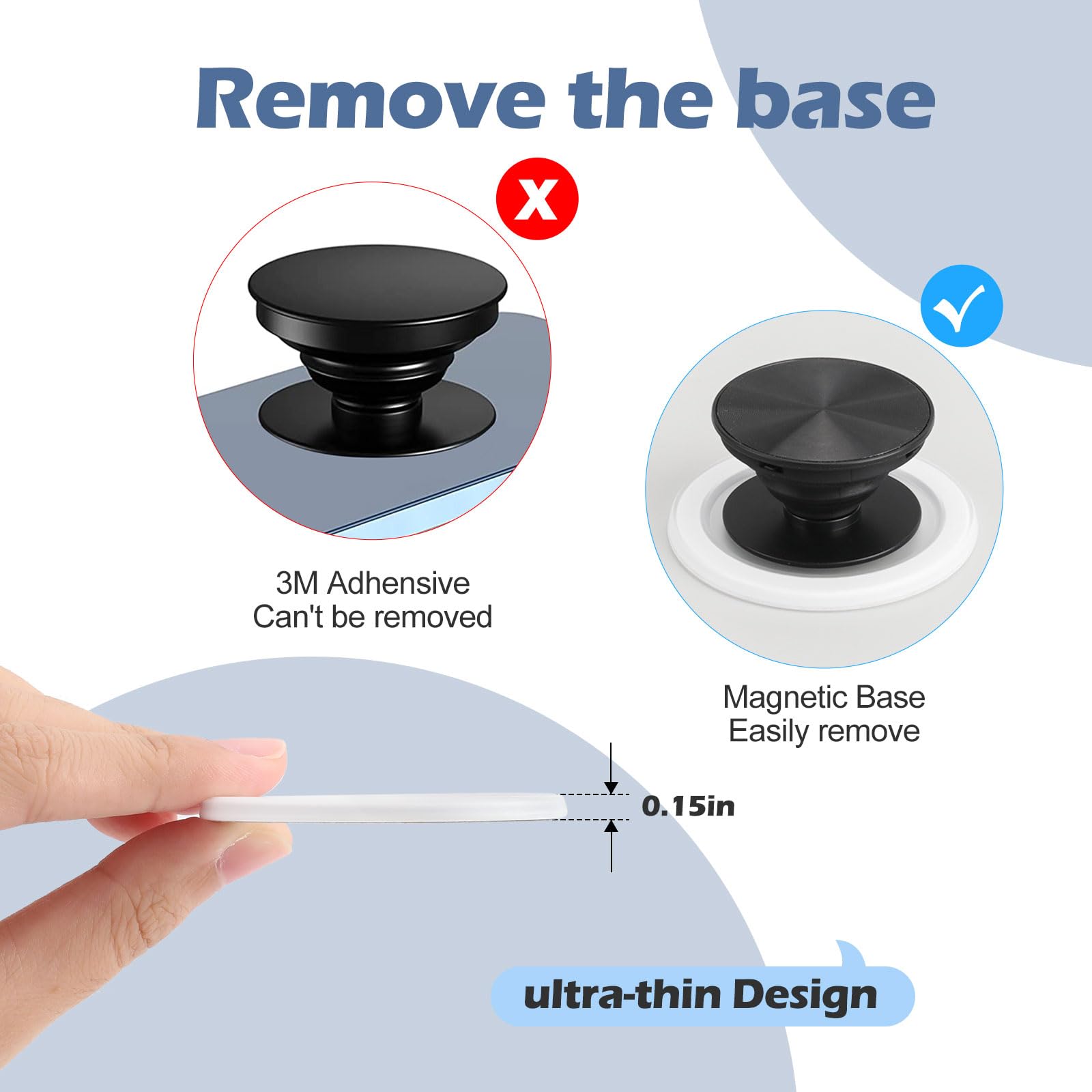 Base Removing Popsocket Clear Popsocket 3M Sticky Adhesive