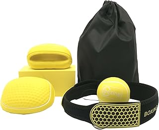 PW TOOLS 5 Pcs Boxing Reflex Ball Set | Wearable Boxing Reflex Training Equipment,Punching React Head Ball with Headband, Speed Hand Eye Reaction and Coordination