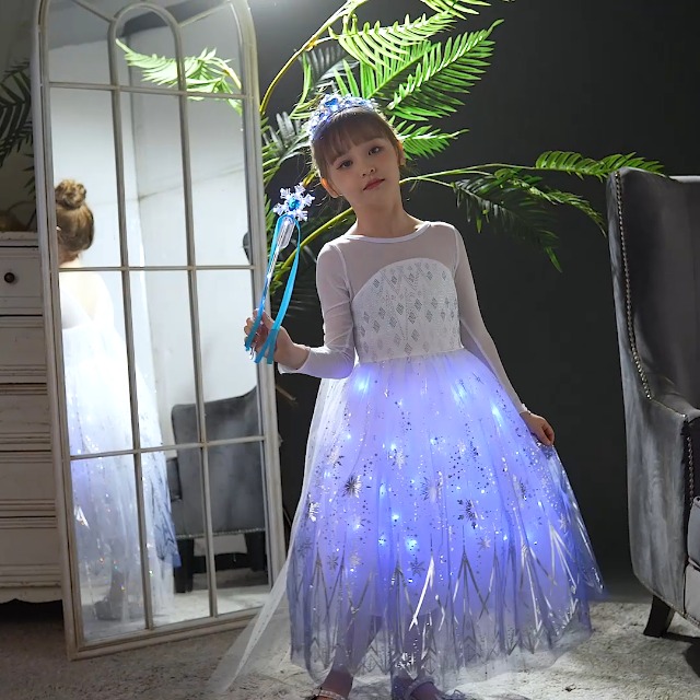 Disfraz Moana Vestido De Princesa Iluminado Para Niu00f1as