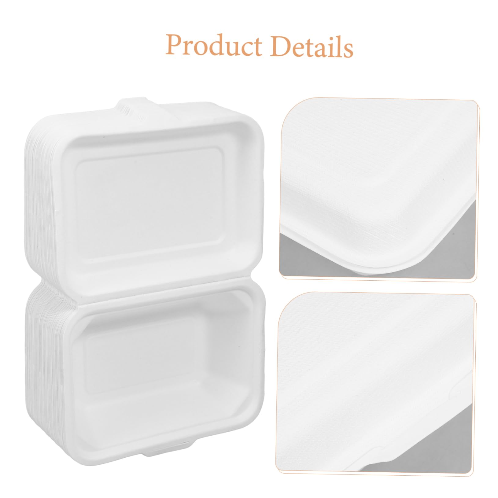 Scatole da Asporto Alimentare Usa e Getta Carta 600ml 50 Pezzi