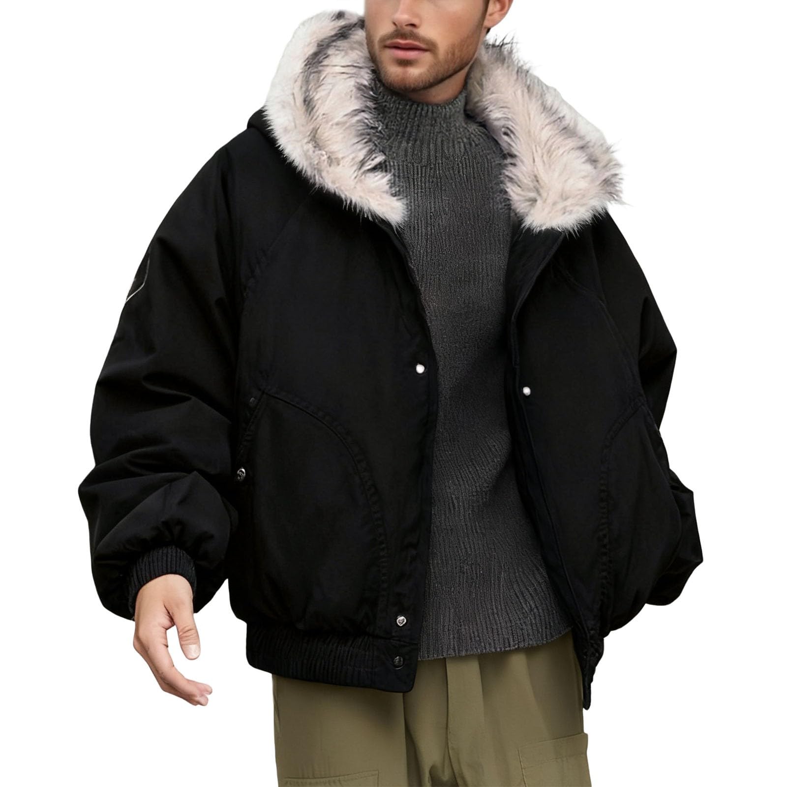 Chaqueta Negra Hombre Sobretudo Homem Parka Invierno Hombre Parkas Invierno Abrigo Largo Casaco Acolchoado Homem Abrigos De Paño Cazadora Plumas Abrigo De Paño Parkas Militares Abrigos Para Militar