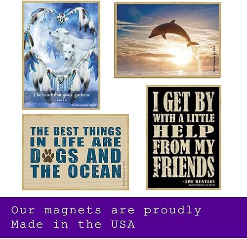 Miniatura 4 de SJT ENTERPRISES, INC. Pitbull  Lo único que un perro necesita más que amor es darle  Imán de madera para nevera  Artista Dean Russo  Fabricado en