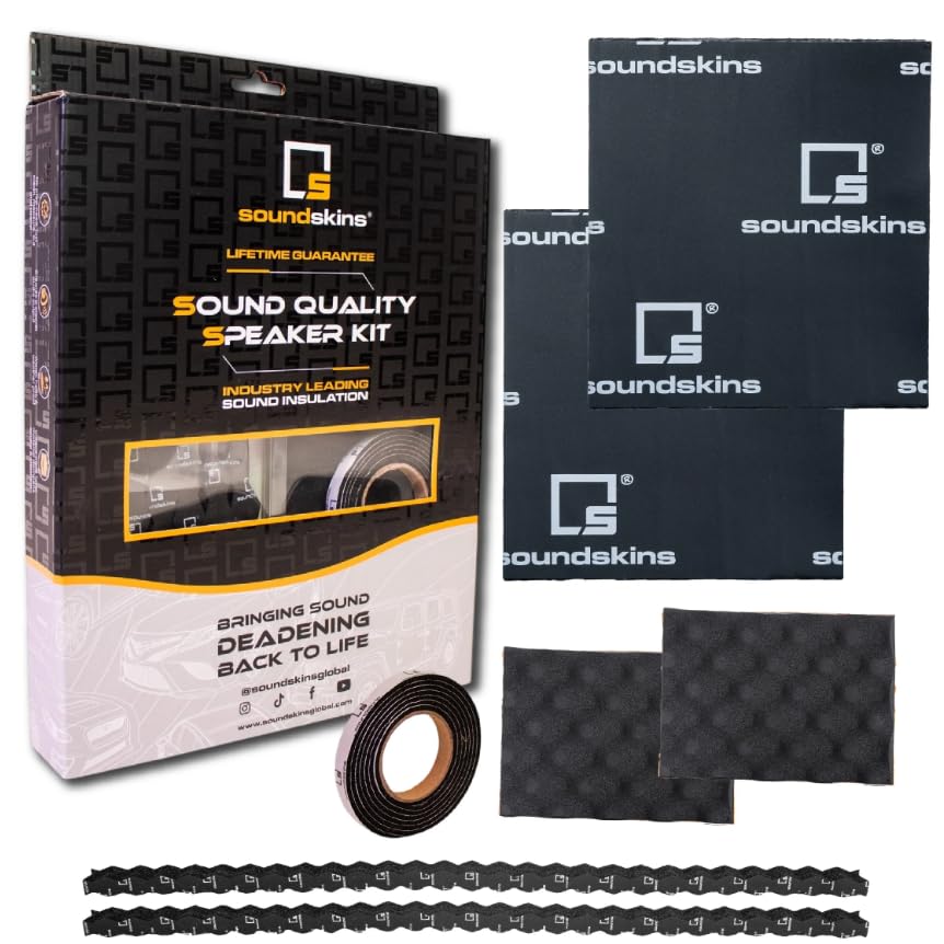 Soundskins SQSK Sound Insulation Kit - 2X Foam Speaker Rings 2X Foam Backing Sheets & 2X Speaker Kit Sheets