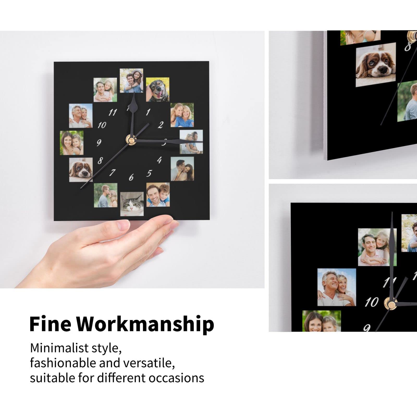 Orologio Da Parete Personalizzato Con Foto - Orologio Foto PVC 25-50 Cm Per Soggiorno/Camera - Foto 14