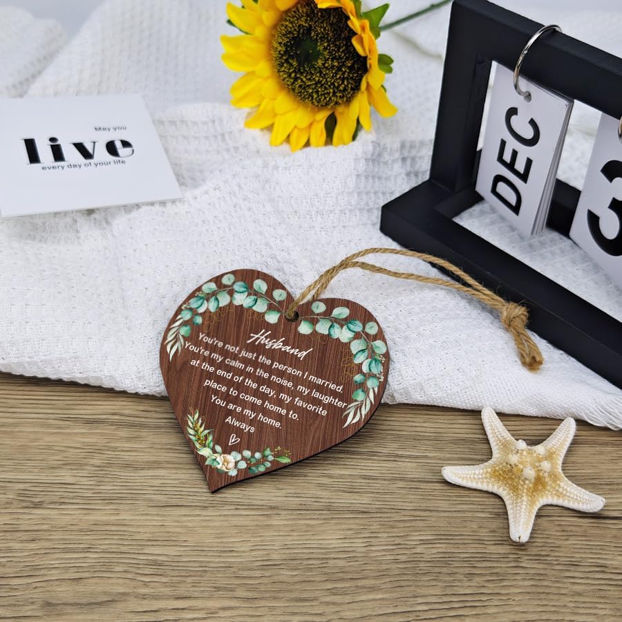 Husband Ornaments 2026 Husband Xmas Ornament Forever Best Ever Gift MDF Material(3.9 * 3.9 in) - Image 8