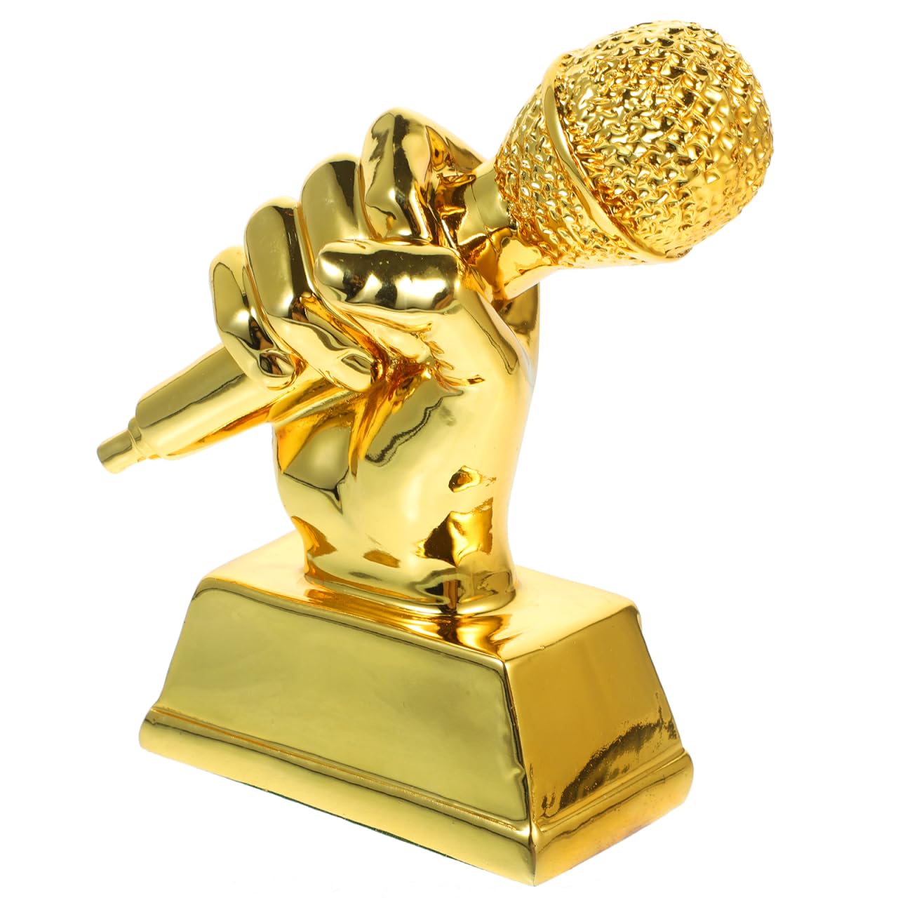Operitacx Trofeo De Micrófono Dorado Trofeo De Premio Grammy Personalizado Premios De Trofeo De Halloween para Karaoke