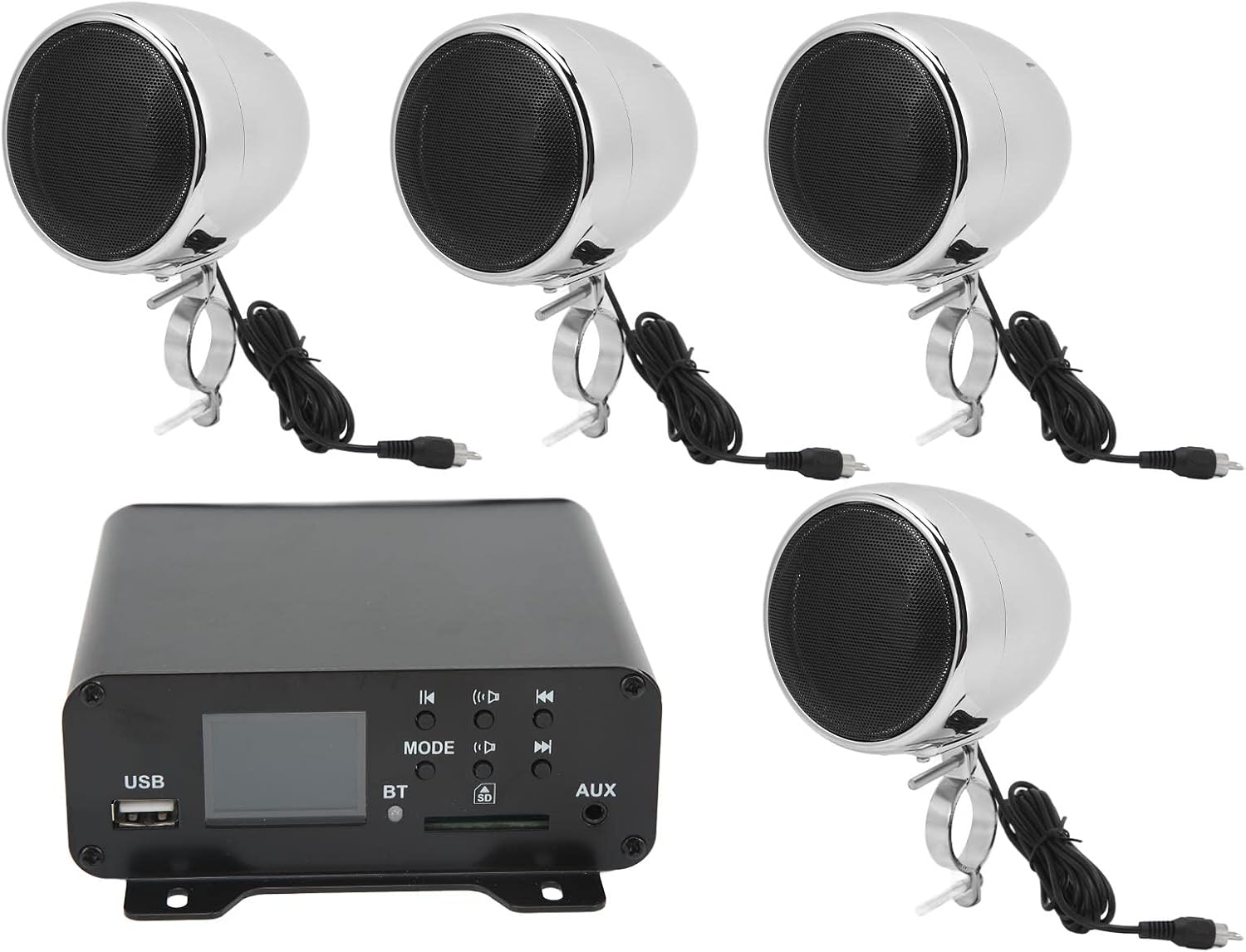 Motorcycle Speakers, Motorcycle Speakers Simple Operation 4Channel 4in