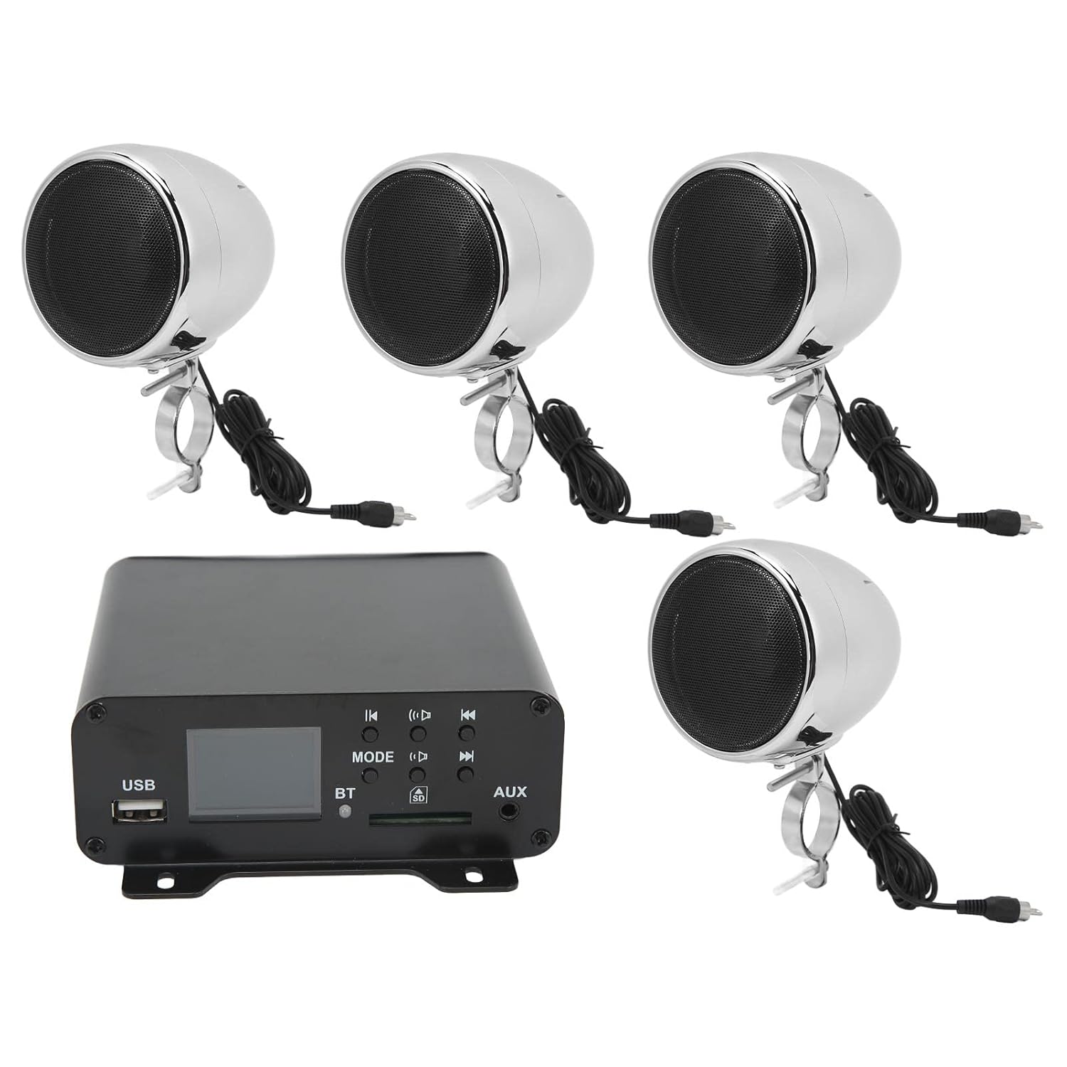 Motorcycle Speaker, Simple Operation Motorcycle Stereo Speakers for ATV