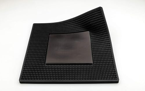 Miniatura 8 de IMC Tapete de PVC cuadrado de 12 pulgadas  Mediano  Negro  Alfombrilla para derrames  Barware  Para barras y encimeras