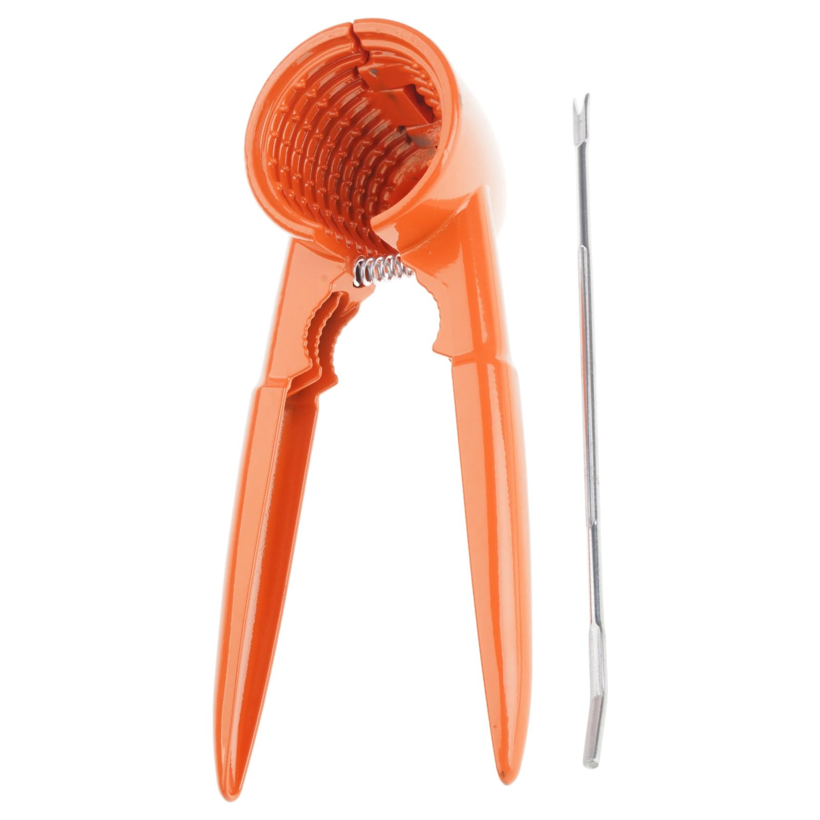 TEMOOUES Food Safe Aluminum Nut Cracker with Double Size Openings and Nonslip Handle Design for Easy Cracking Walnuts Pecan Plier Shell Remover