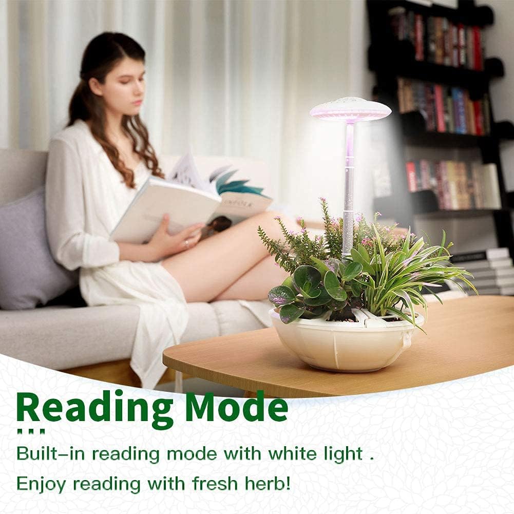 Hydroponics Growing System Indoor Herb Garden Kit with LED Grow Light Smart Garden Planter Easy Panel Control Germination Kit Height Adjustable Ideal for Sprout Indoor Planting Blue (Blue)