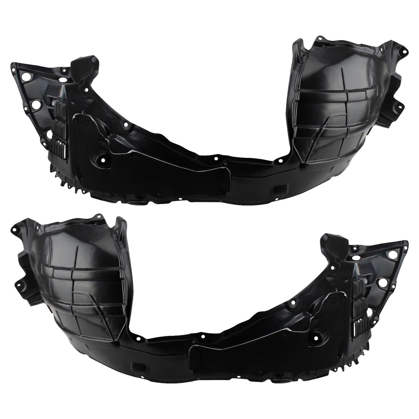 TRQ Front Inner Fender Liner Set | For 2013 Infiniti JX35 2014 QX60 2013-2014 Nissan Pathfinder NI1248137 NI1249137