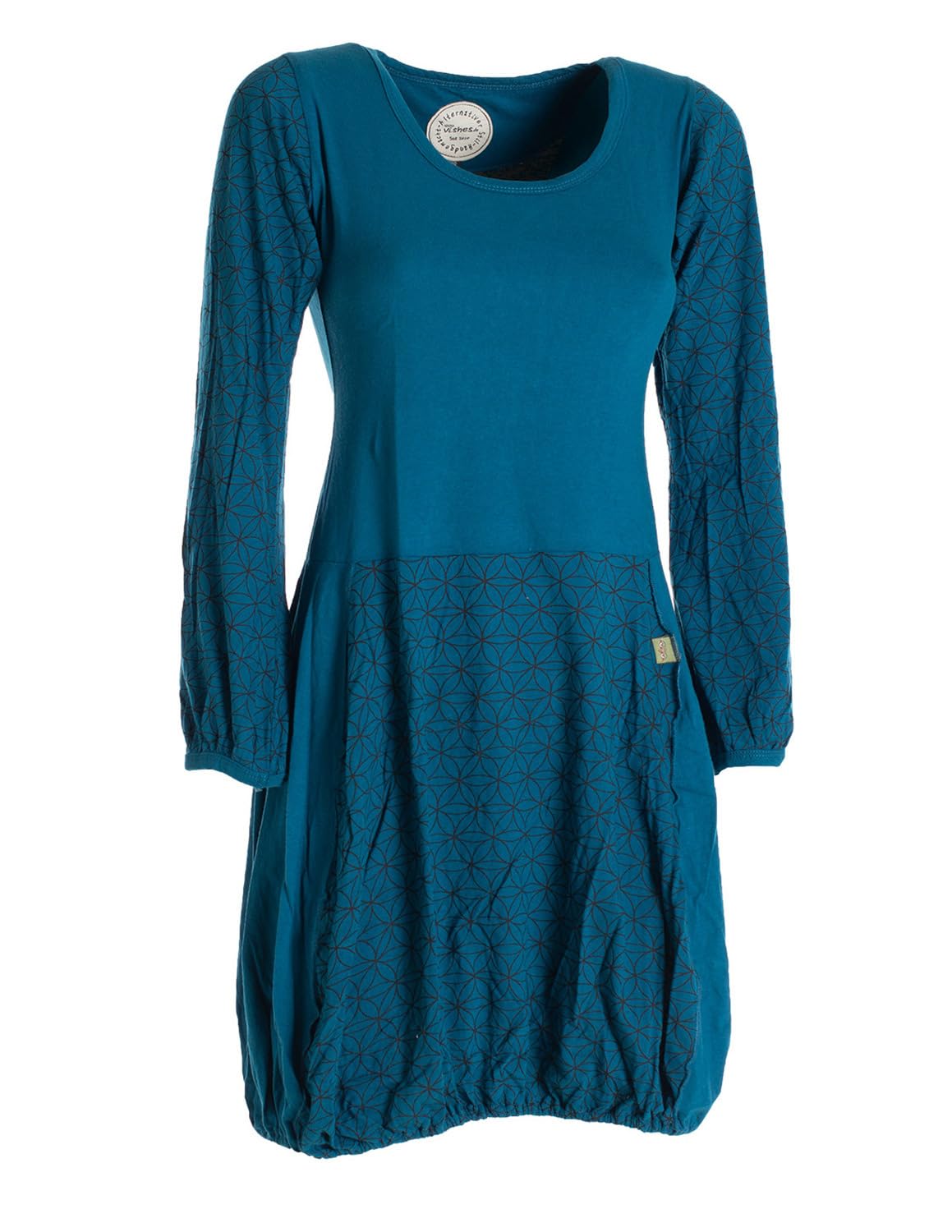Vishes - Alternative Bekleidung - Langarm Damen-Keid Ballon-Kleid Shirt-Kleid kurz lose fit