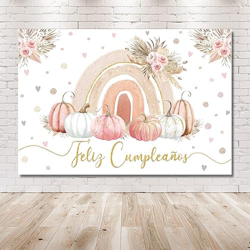 Miniatura 6 de MEHOFOND Pancarta de fondo bohemio de 7 x 5 pies con texto en inglés Happy Birthday para decoración de fiesta de cumpleaños, Día de Acción de