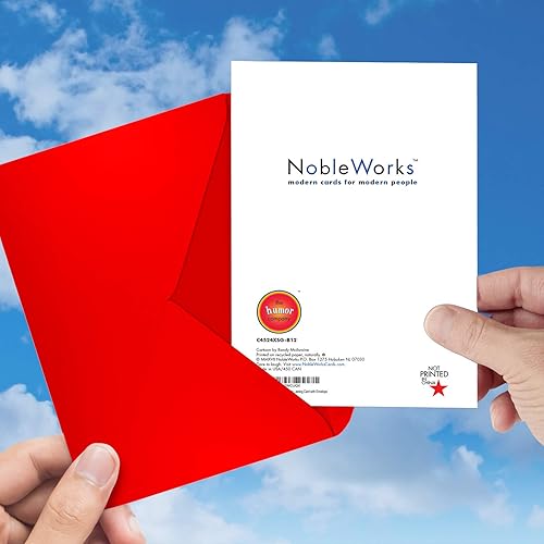 Miniatura 7 de NobleWorks - Caja de 12 tarjetas de Navidad divertidas - Humor de dibujos animados para adultos, juego a granel de tarjetas de felicitación con