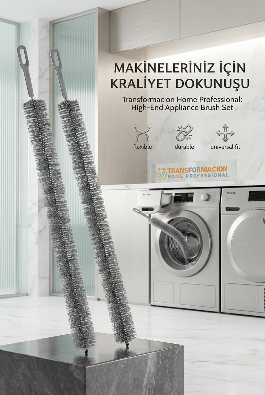 Transformacion 2 Adet Bulaşık Çamaşır Kurutma Makine Temizleme Fırçası,