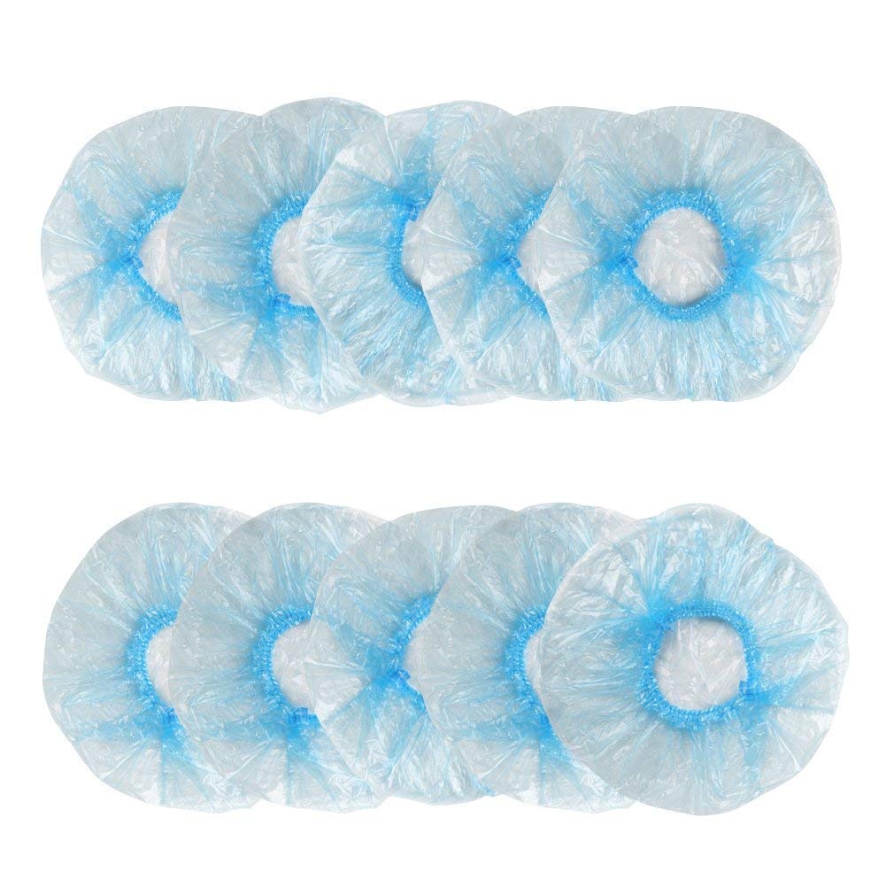 100 Stück Einweg-Duschkappen Aus PE-Kunststoff - Wasserdicht, Elastisch (bis 44 Cm) Für Salon, Hotel, Zuhause & Reisen