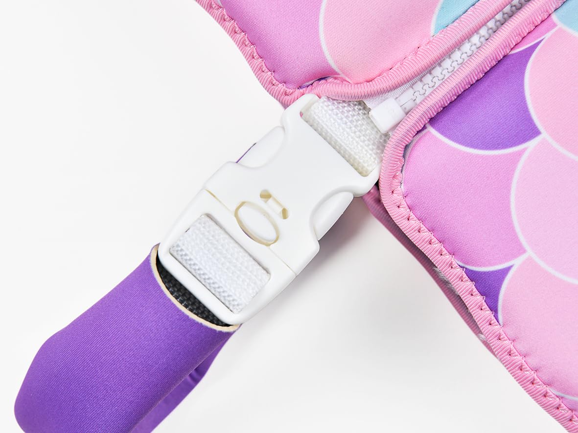 Giubbotto di nuoto per bambini e bambine, con cinghie di sicurezza regolabili, età 1-6