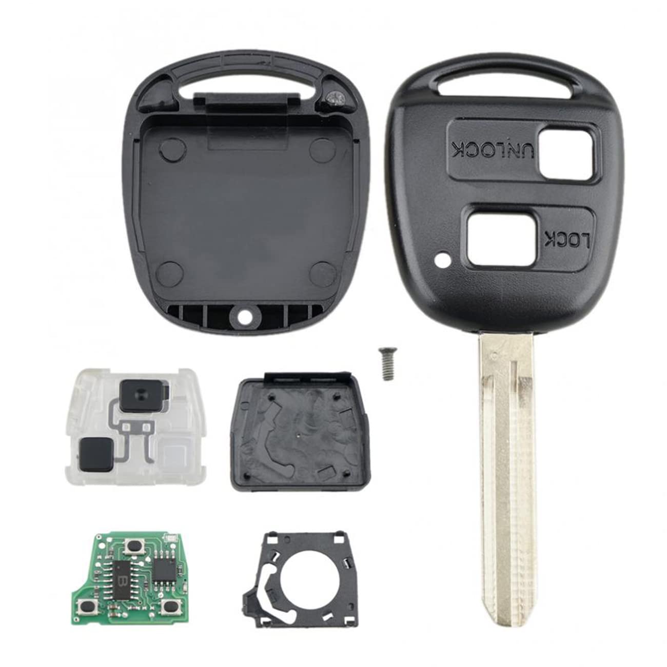 Heart Horse Pilot zdalnego sterowania kluczyka samochodowego, elektroniczna obudowa kluczyka programującego do T-o-y-o-ta RAV4 Prado Tarago Kluger Avensis (433 MHz 4D67 Chip)