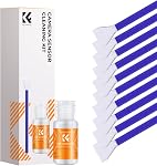 K&F CONCEPT 24mm Full Frame Sensor Cleaning Swab*10 + 20ml Cleaner Solution, DSLR SLR Digital Camera Sensor Cleaning Swab for Reflex and Mirrorless Digital Camera CCD and CMOS Sensors