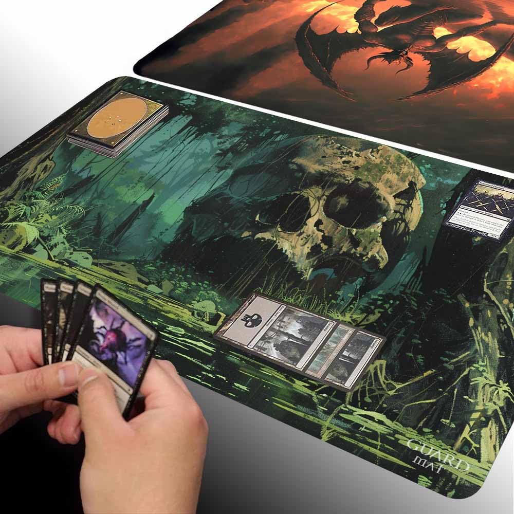 Swamp of Shadows (Bords Cousus) - Tapis de Cartes Magic - Tapi de Jeu - Playmat pour Jouer à MTG, Le Seigneur des Anneaux, TCG - Tapis de Jeu de Société