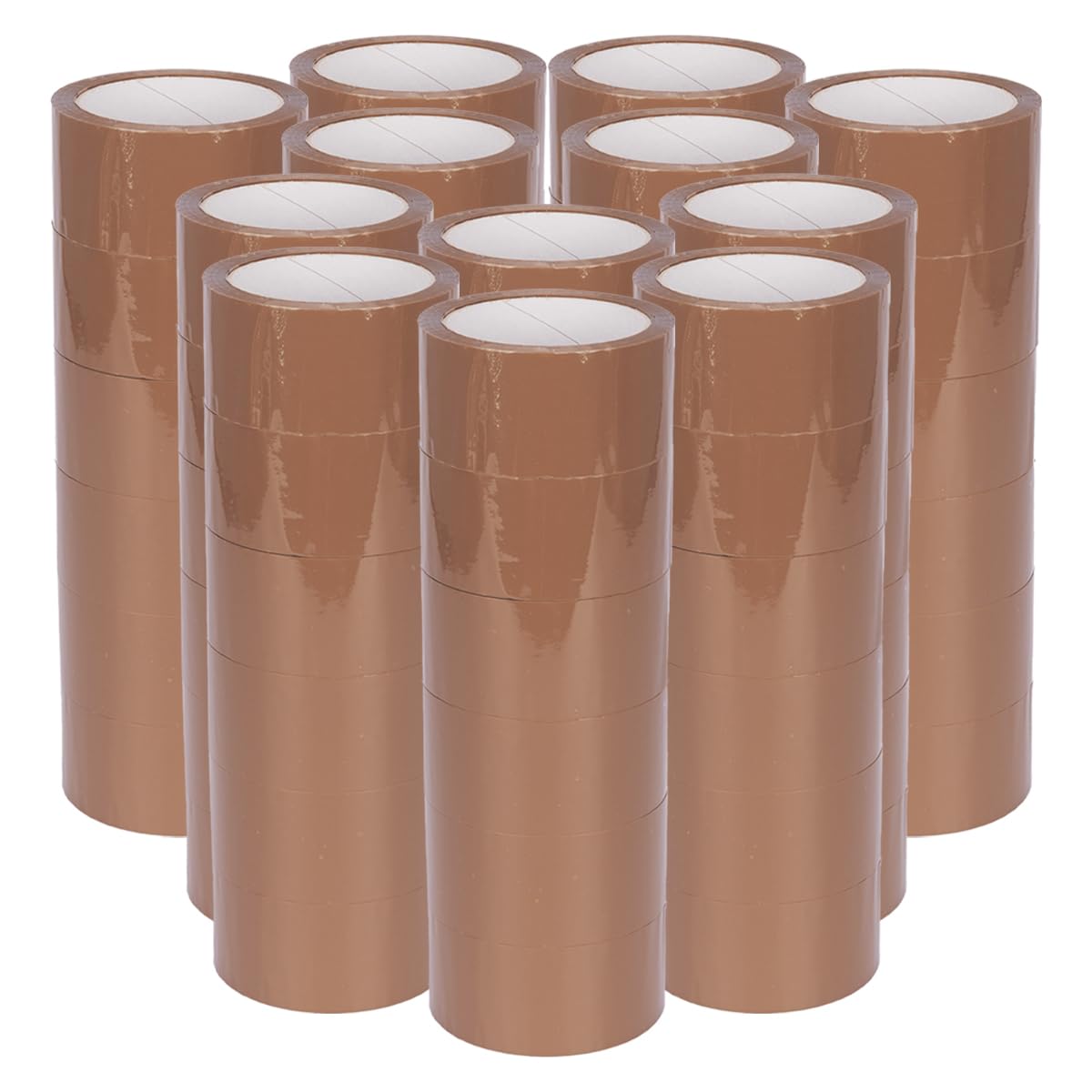 72 x cinta adhesiva marrón, desenrollado silencioso, 50 mm x 66 metros lineales de cinta de embalar, cinta adhesiva silenciosa, material de embalaje, cinta de precintar,