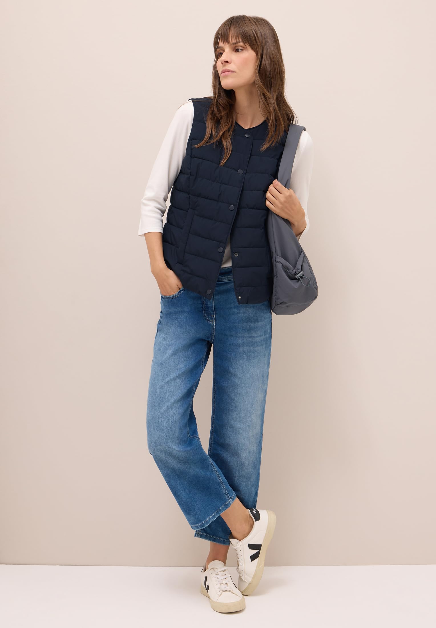 Cecil Kamizelka damska, Dark Navy Blue, M