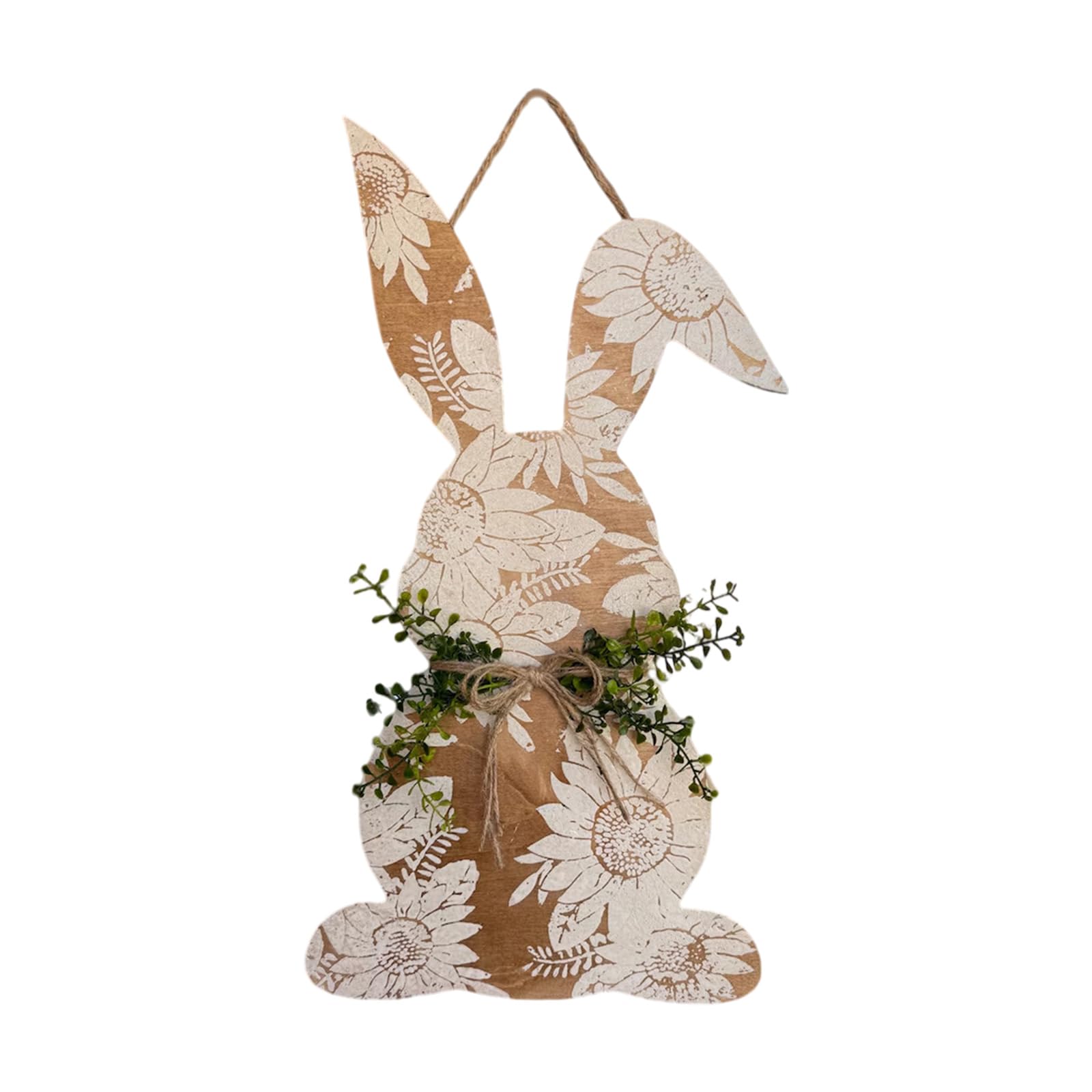 Bunnies Sign for Front Door Wooden Hanging Decosr Spring Welcome Sign for Porch Outdoor Indoor Farmhouse Decors Easter Wall Hanging Signs