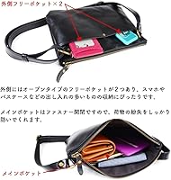 みのさ✨パパス レザー シボ サコッシュ ショルダーバッグ ロゴ刻印 み