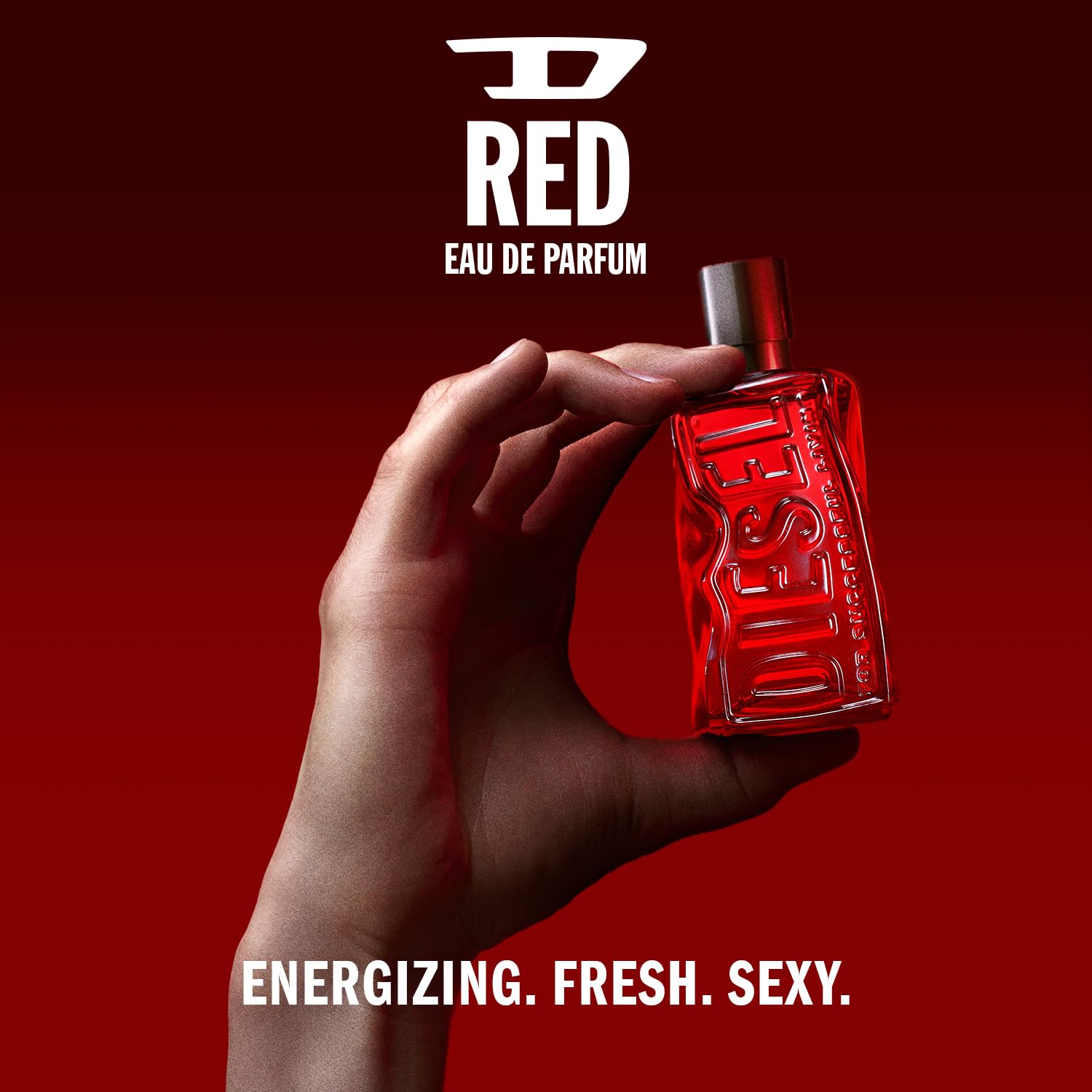 DIESEL D Red - Woda perfumowana dla mężczyzn - Aromatyczna paproć - Soczysty grejpfrut, lawenda prowansalska i drewno sandałowe - Długotrwały - Spray w sprayu