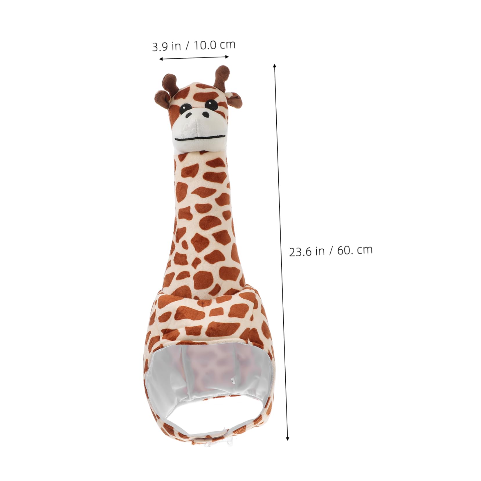 TOYANDONA Cappello Giraffa in Peluche Cotone Pp, Comodo da Indossare, Cappello Divertente a Forma di Giraffa per Feste e Spettacoli Fotografici