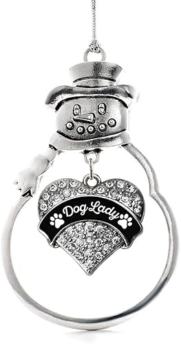 Miniatura 34 de Inspired Silver - Adorno Colombia Charm - Adorno de muñeco de nieve con forma de corazón de plata pavé con joyas de circonita cúbica