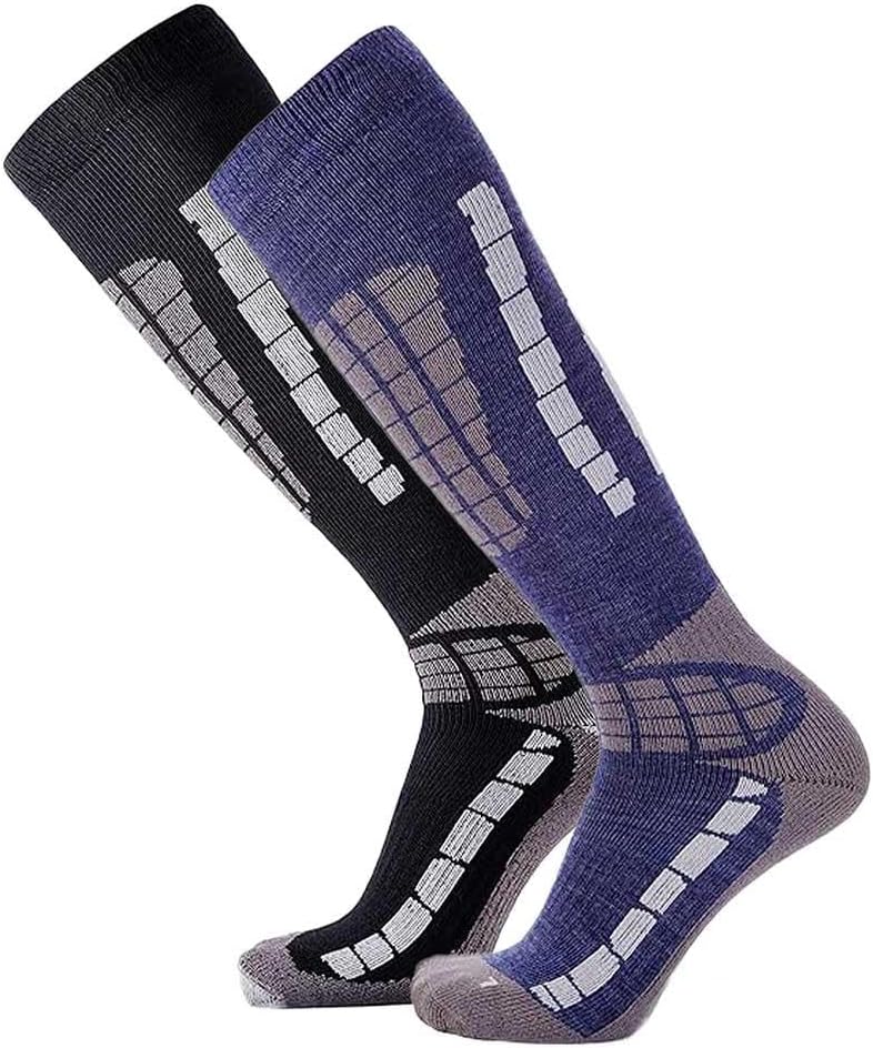 Pure Athlete Ski Socks Warm Merino Wool – Best Lightweight Thin Ski Snowboard Sock Women Men