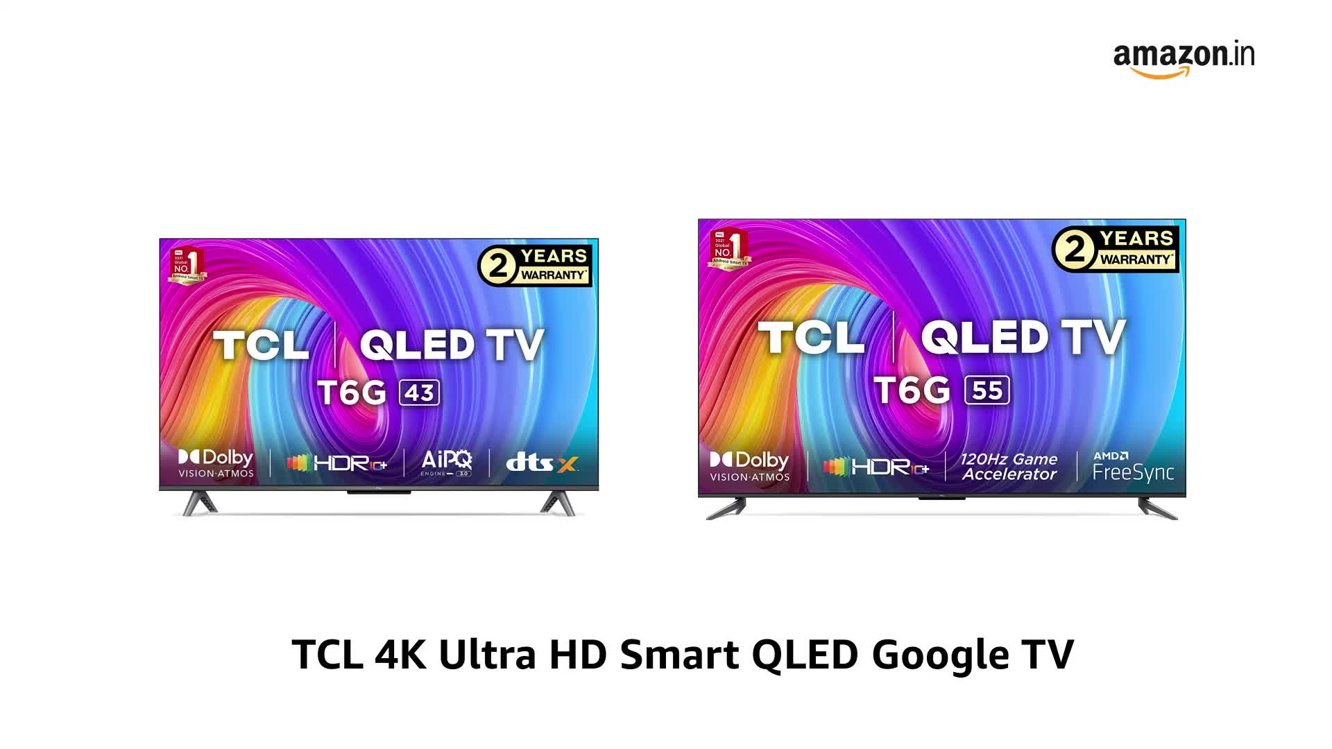 TCL 139 cm (55 inches) 4K Ultra HD Smart QLED Google TV 55T6G