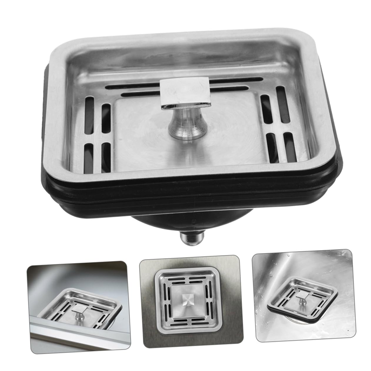 SHINEOFI 2 Pezzi Strainer per Lavello con Copertura Dispositivo Multifunzionale per Smaltimento Rifiuti Sicuro e Silenzioso per Cucine Domestiche